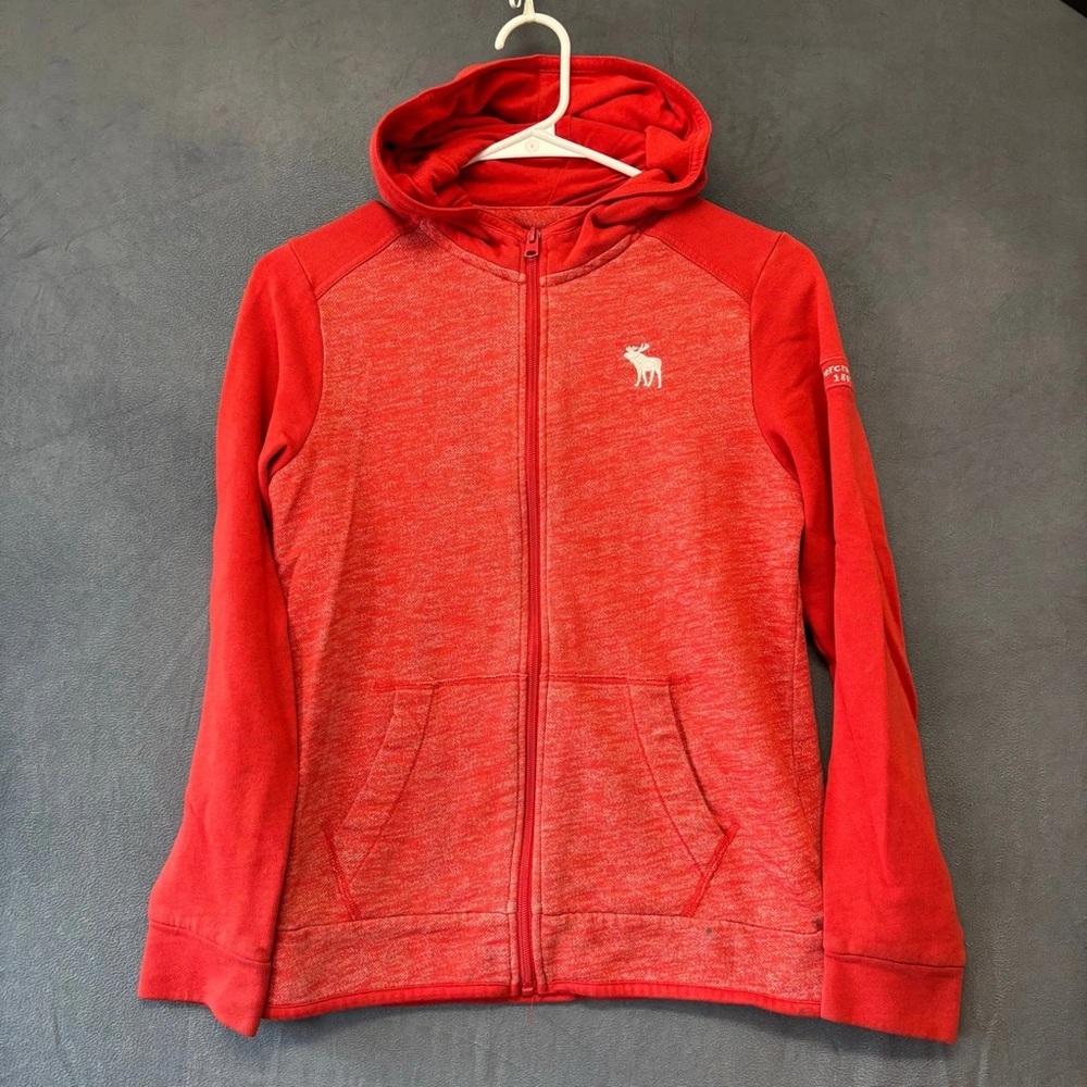 Abercrombie & Fitch Kids Jacket Sweatshirt Full Zip Hooded Moose Size 15/16